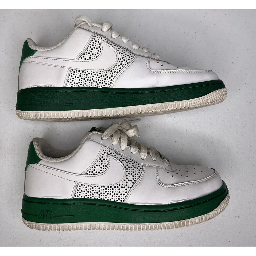 Nike Air Force 1 Low Sneaker Shoes GS 314192-996 White Pine Green‎ Youth Sz 5Y